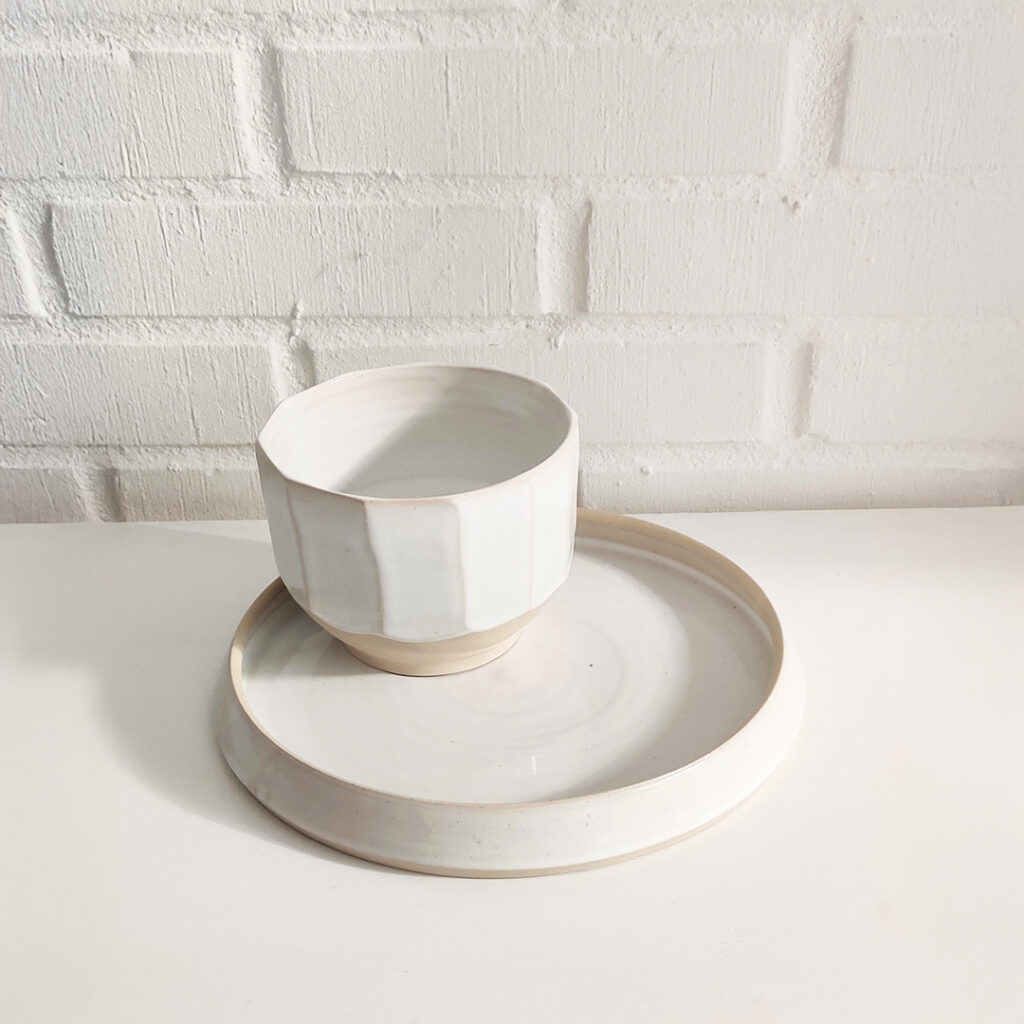 Facetteret skål og fad